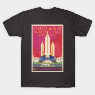 Chicagos world fair 1933 vintager retro poster art T-Shirt